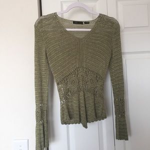 BCBG crocheted top